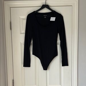 American Eagle Outfitters Black Long Sleeve Bodysuit